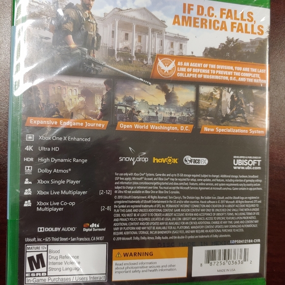 Tom Clancy Xbox one the division 2 new game - Picture 2 of 2